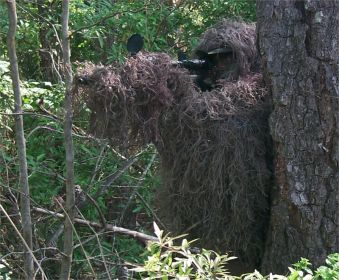 The "Tracker" Ghillie Poncho, Jute thread version