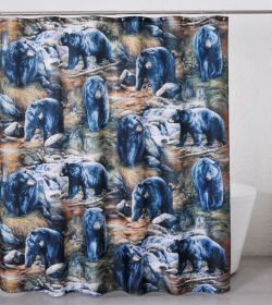 Black Bears Shower Curtain