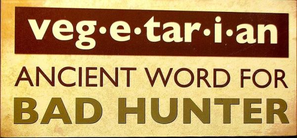 Wood ""Vegetarian"" Wall Sign