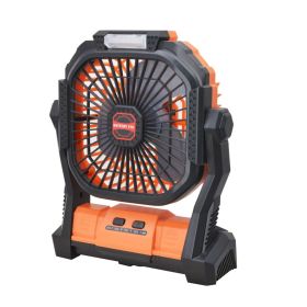 7800mAh Portable Camping Fan Rechargeable Multifunctional Mini Fan USB Outdoor Hang Ceiling Fan Led Light Desktop Fan Power Bank (Color: orange)